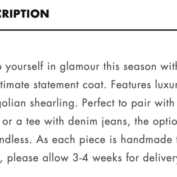 Susanna Chow CARRIE Shearling Coat • Size Small - Picture 8 of 9